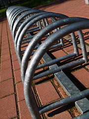 Image showing Metal spiral holder for bikes