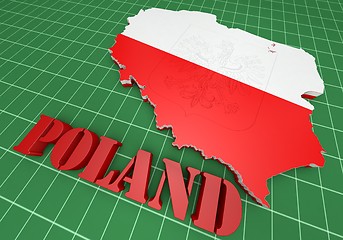 Image showing Map illustration of Poland