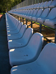 Image showing Rows of chairs in a stadium