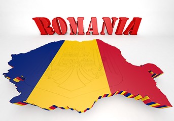 Image showing Map illustration of Romania