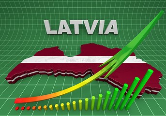 Image showing Illustration Map of Latvia