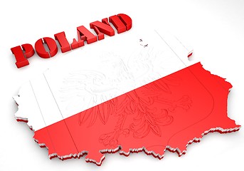 Image showing Map illustration of Poland