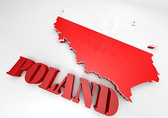 Image showing Map illustration of Poland