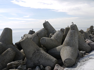 Image showing Dike at the sea side