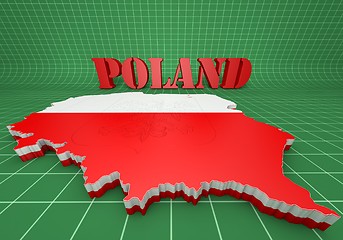 Image showing Map illustration of Poland