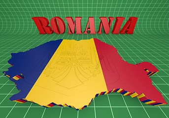 Image showing Map illustration of Romania