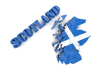 Image showing Scotland map flag 3d illustration