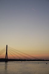 Image showing Bridge at night. Riga, Latvia