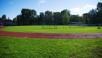 Image showing Red racetrack on the stadium