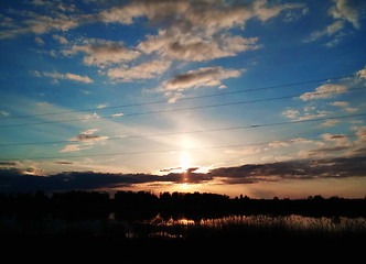 Image showing Sunset in Latvia