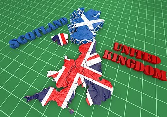 Image showing map illustration of Scotland and England