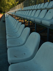 Image showing Rows of chairs in a stadium