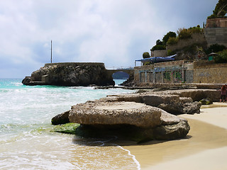 Image showing Beach bay azure , Cala Gat, Majorca island