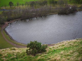 Image showing Park with lake in Edinburgh,