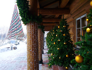 Image showing Christmas Tree in Lido restaraunt