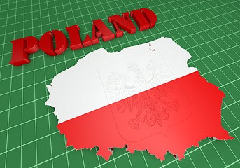 Image showing Map illustration of Poland