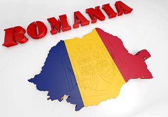 Image showing Map illustration of Romania