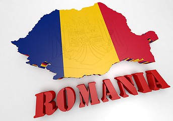 Image showing Map illustration of Romania