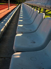 Image showing Rows of chairs in a stadium