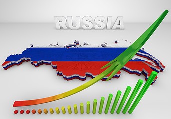 Image showing Illistration of Russia map