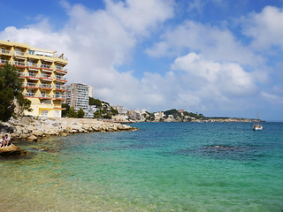 Image showing Beach bay azure , Cala Gat, Majorca island