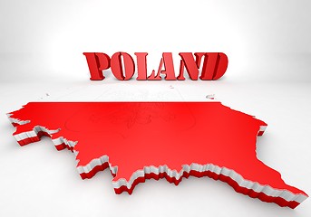 Image showing Map illustration of Poland