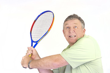 Image showing Returning Serve Tennis Player