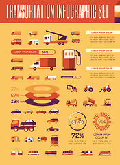 Image showing Transportation Infographic Template.