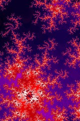 Image showing Glowing Red Fractal