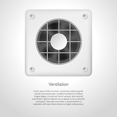 Image showing Vector illustration of gray ventilation