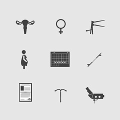 Image showing Vector icons for gynecology