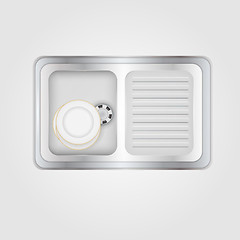 Image showing Vector illustration of kitchen sink