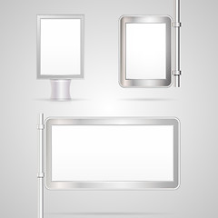 Image showing Vector illustrations of blank City Light mock up