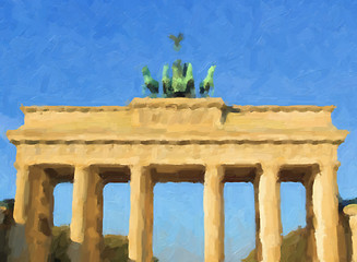 Image showing Brandenburger Tor, Berlin oil paint