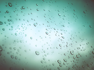 Image showing Retro look Rain droplets