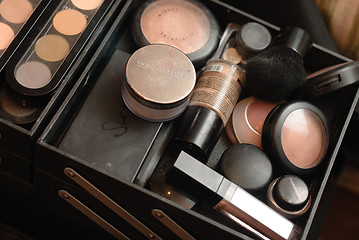 Image showing Set of professional make-up palette