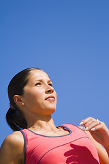 Image showing Portrait of a running girl