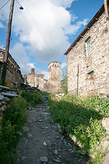 Image showing Towers in mountain village