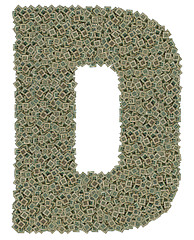 Image showing letter D made of old and dirty microprocessors