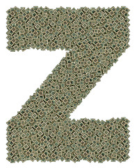 Image showing letter Z made of old and dirty microprocessors