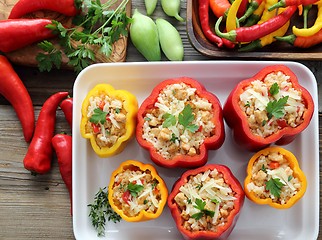 Image showing Stuffed paprika.