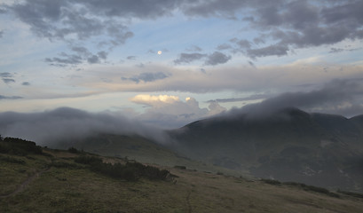 Image showing Sunrise on the mountain