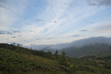 Image showing Sunrise on the mountain