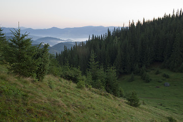 Image showing Sunrise on the mountain