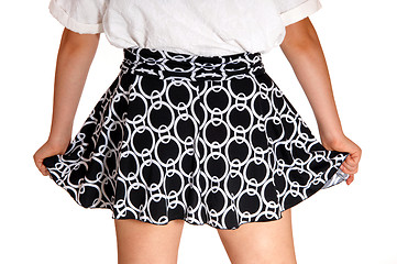 Image showing Closeup of girls skirt.