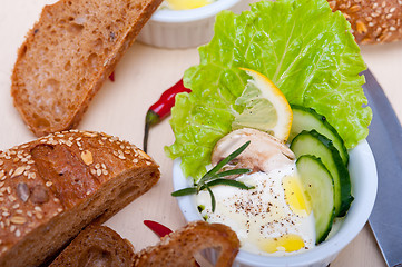 Image showing fresh garlic cheese dip salad