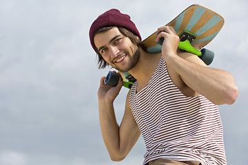 Image showing Skateboarder Portrait