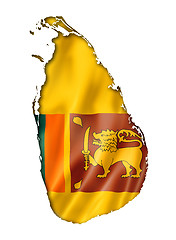 Image showing Sri Lanka flag map