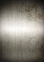 Image showing Silver rusty brushed metal background texture