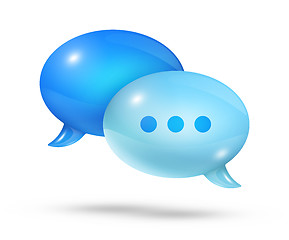 Image showing Blue speech bubbles